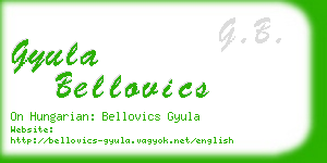 gyula bellovics business card